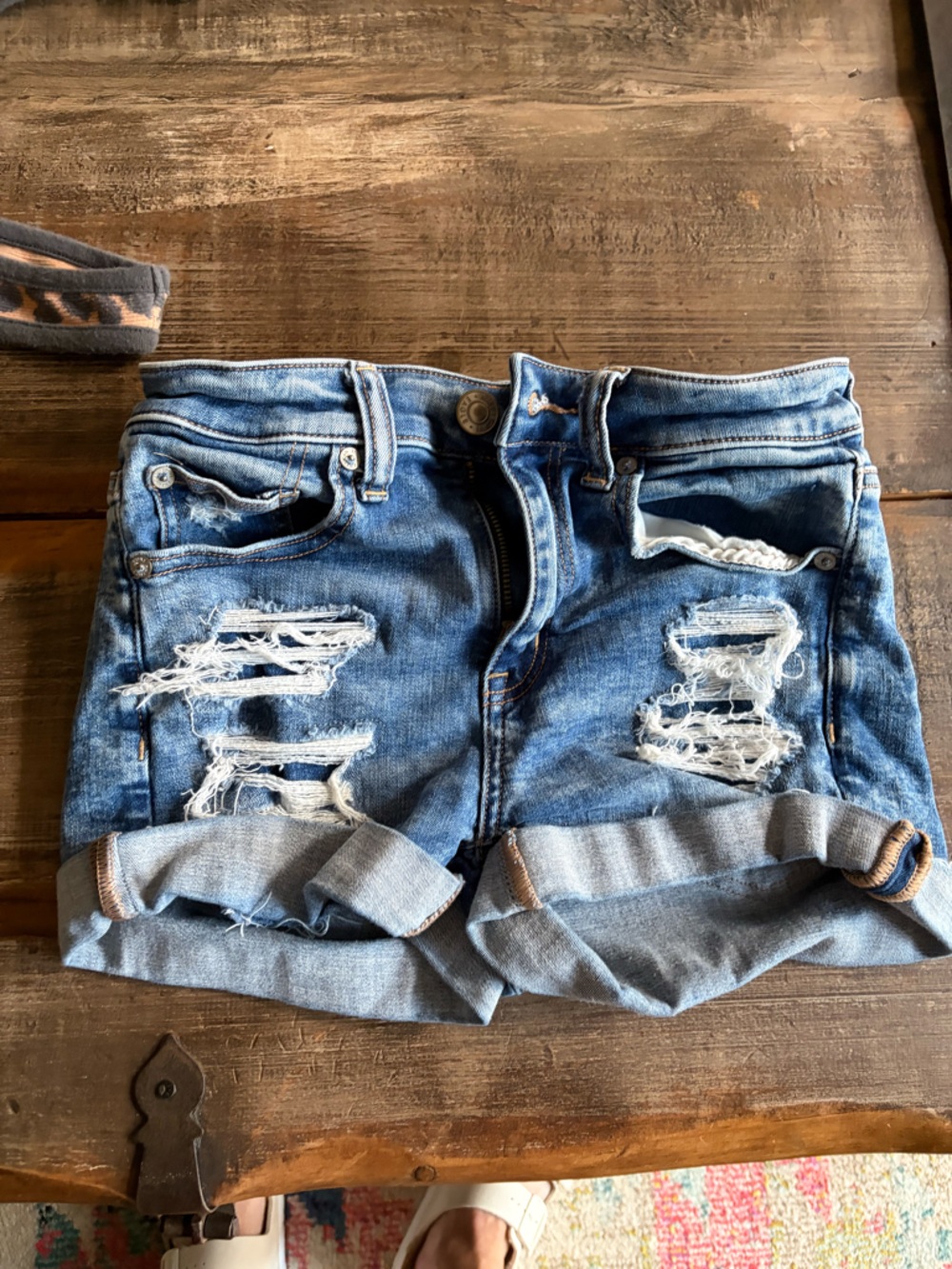 American Eagle Outfitters medium blue denim shorts